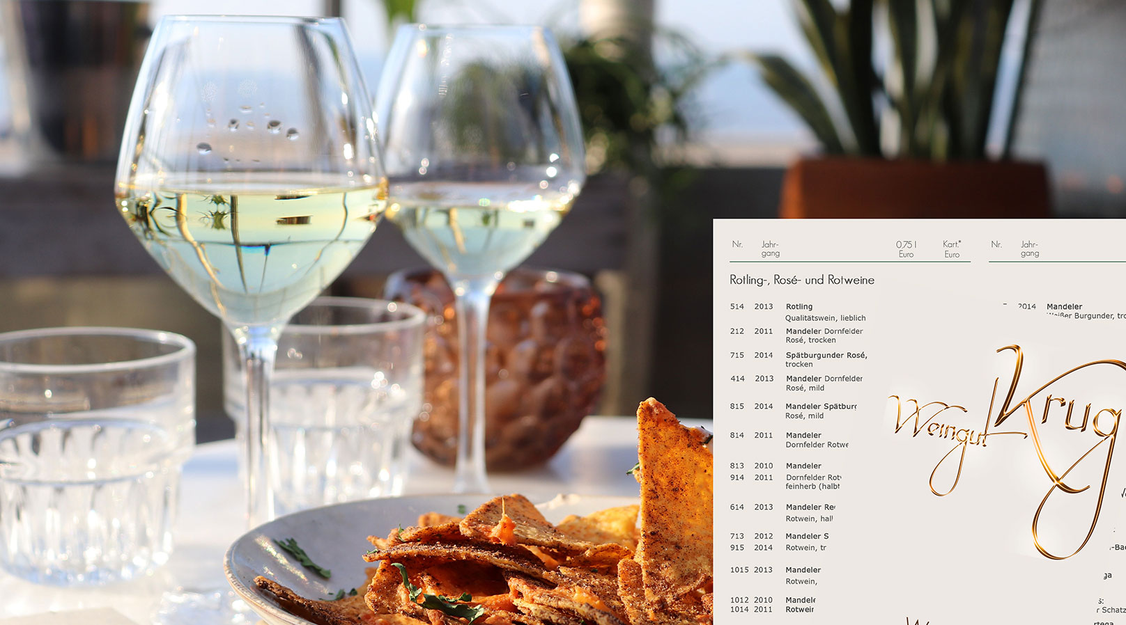 Print Design-Referenzen - Weinkarte 2015 -Weingut Krug